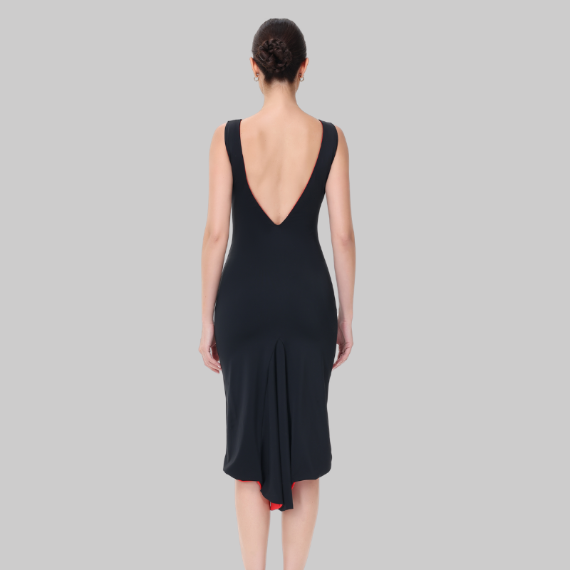Customisable-Women's Performance Sleeveless Latin Salsa Dance Dress Competition Dress