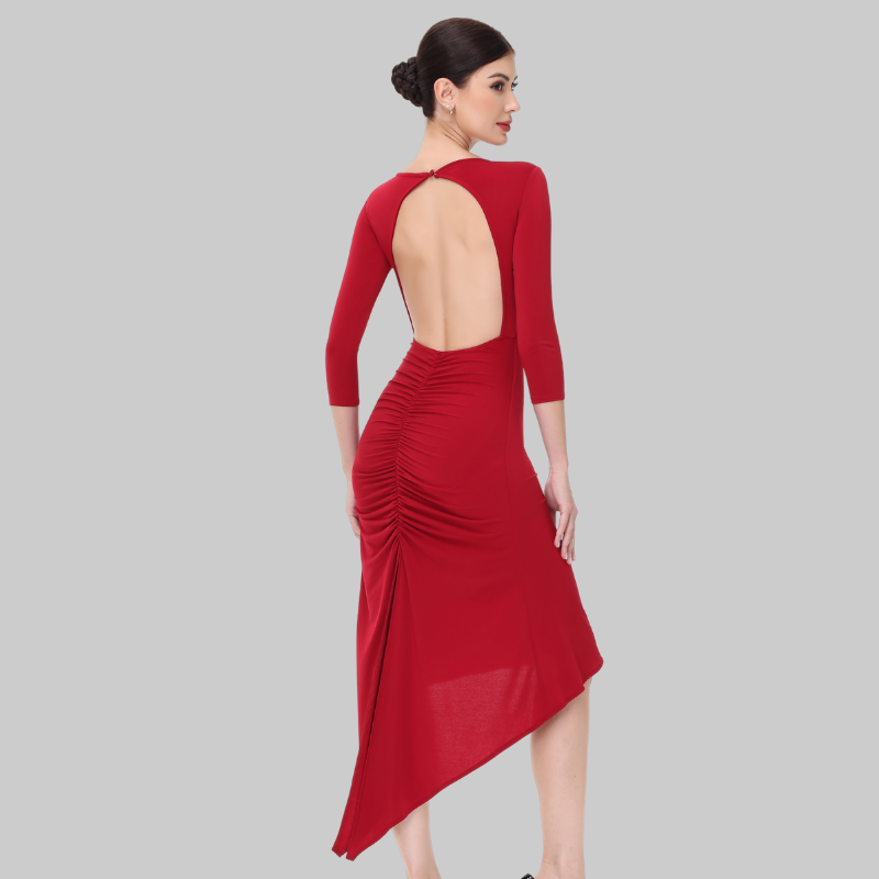 Customisable-Women's Red Dance Wear Dance Dress Performance Wear