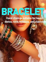 Layered Beaded Silver Heart Bracelet Set (6 Pieces)