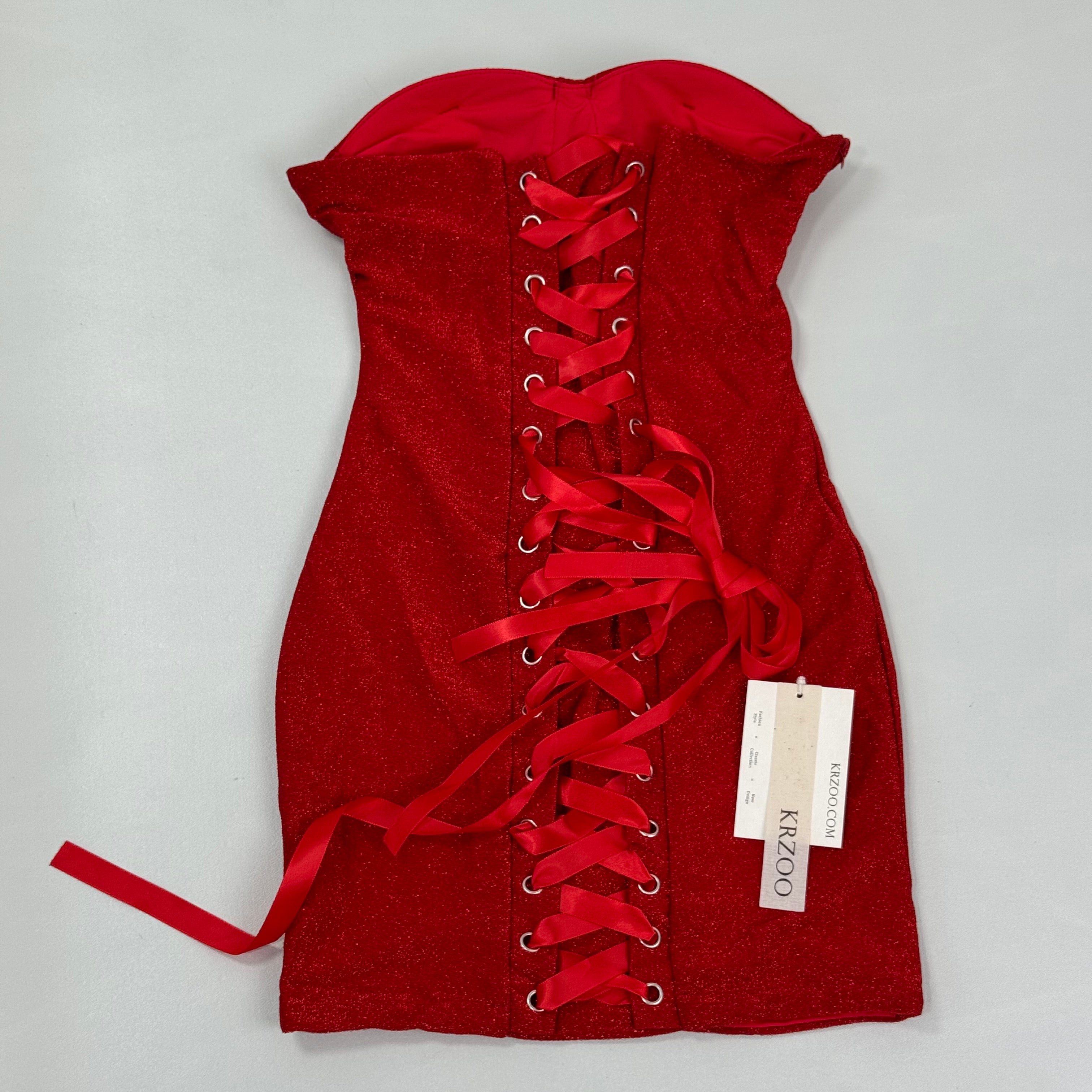 Form-fitting slimming plunging-neck dress