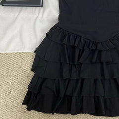 Strappy Ruffled Backless Dress