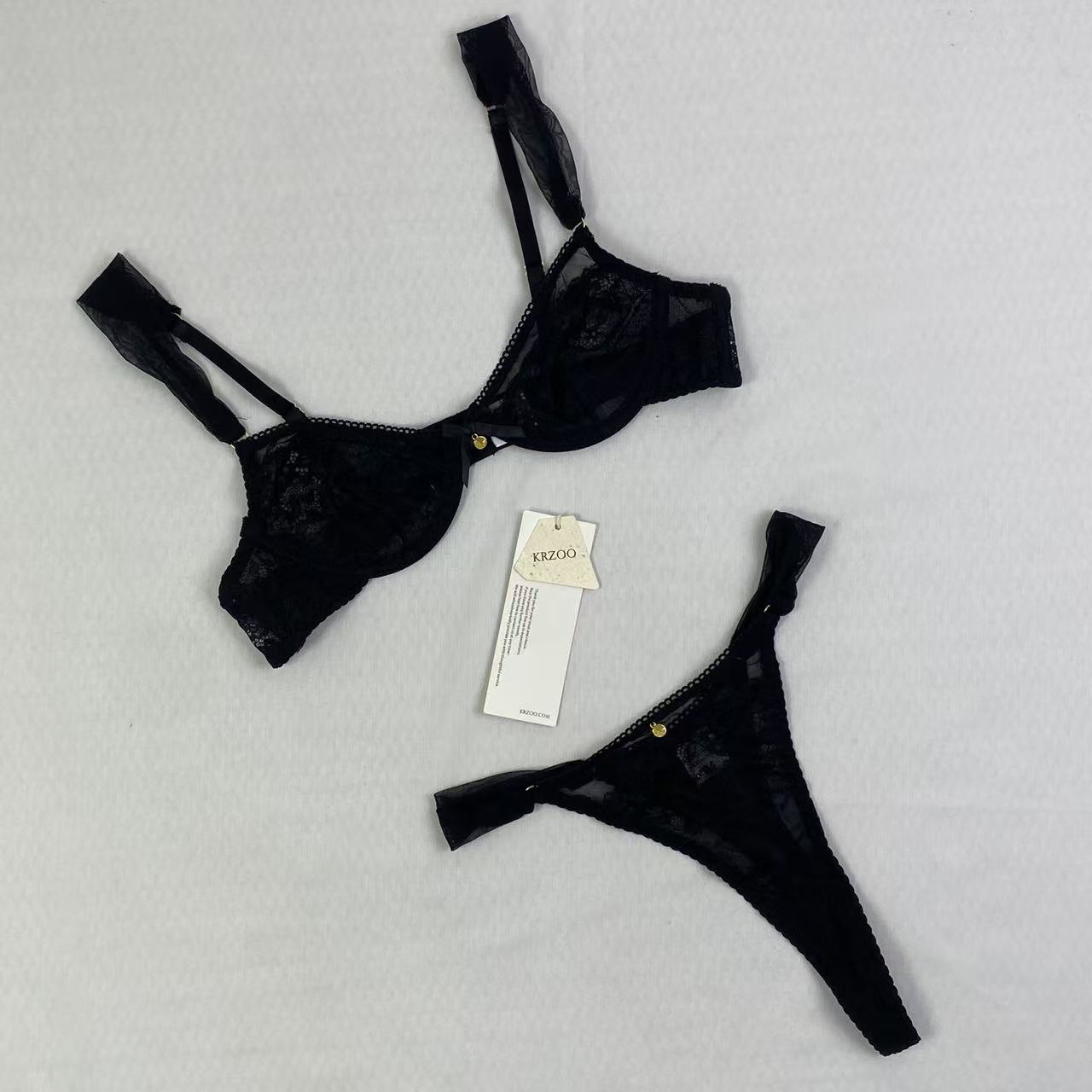 Floral lace three-piece separate set