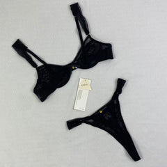 Floral lace three-piece separate set