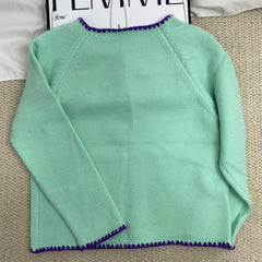Retro Water Lazy Green Sweater