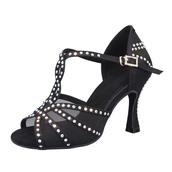 Women's Leatherette Customized Heel Ballroom Dance Shoes Salsa Latin Dance Shoes