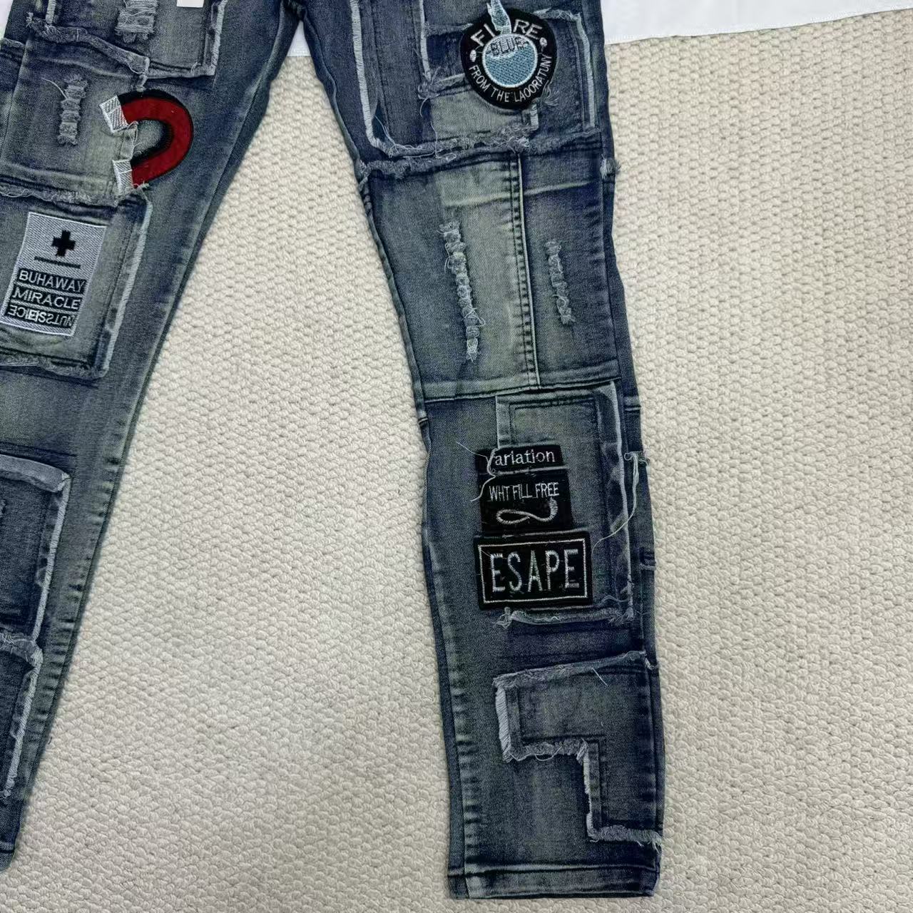 Distressed Vintage-Style Jeans