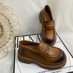 Hand-Scratched Slip-On Loafers