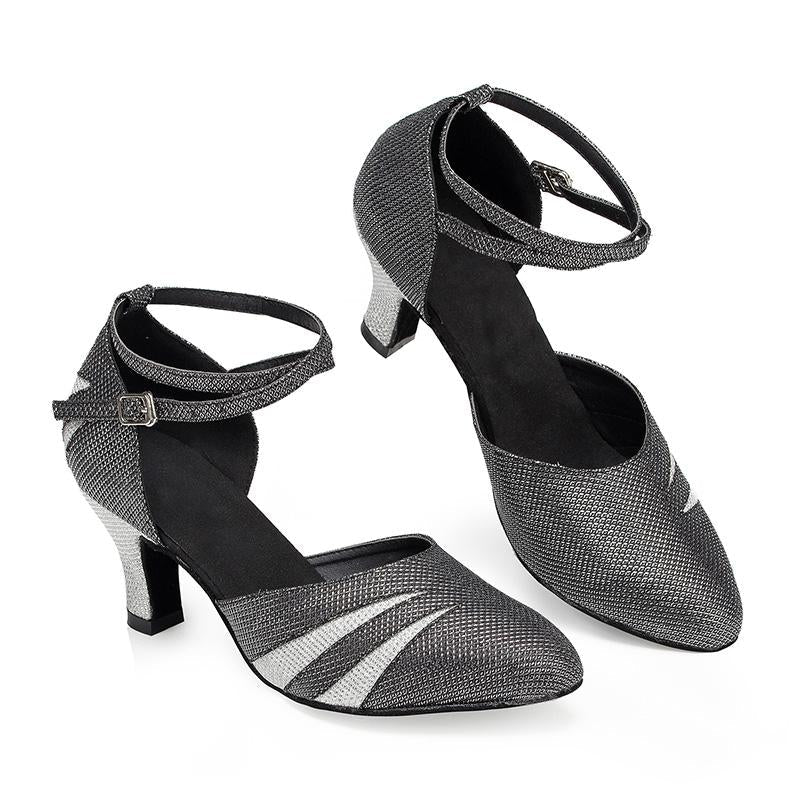 Women's Sparkling Glitter Customized Heel Ballroom Dance Shoes Modern Dance Shoes