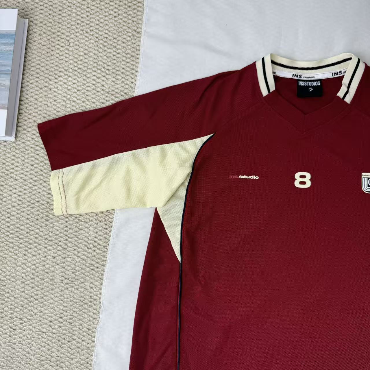Quick-Dry V-Neck Short-Sleeve Sports Jersey