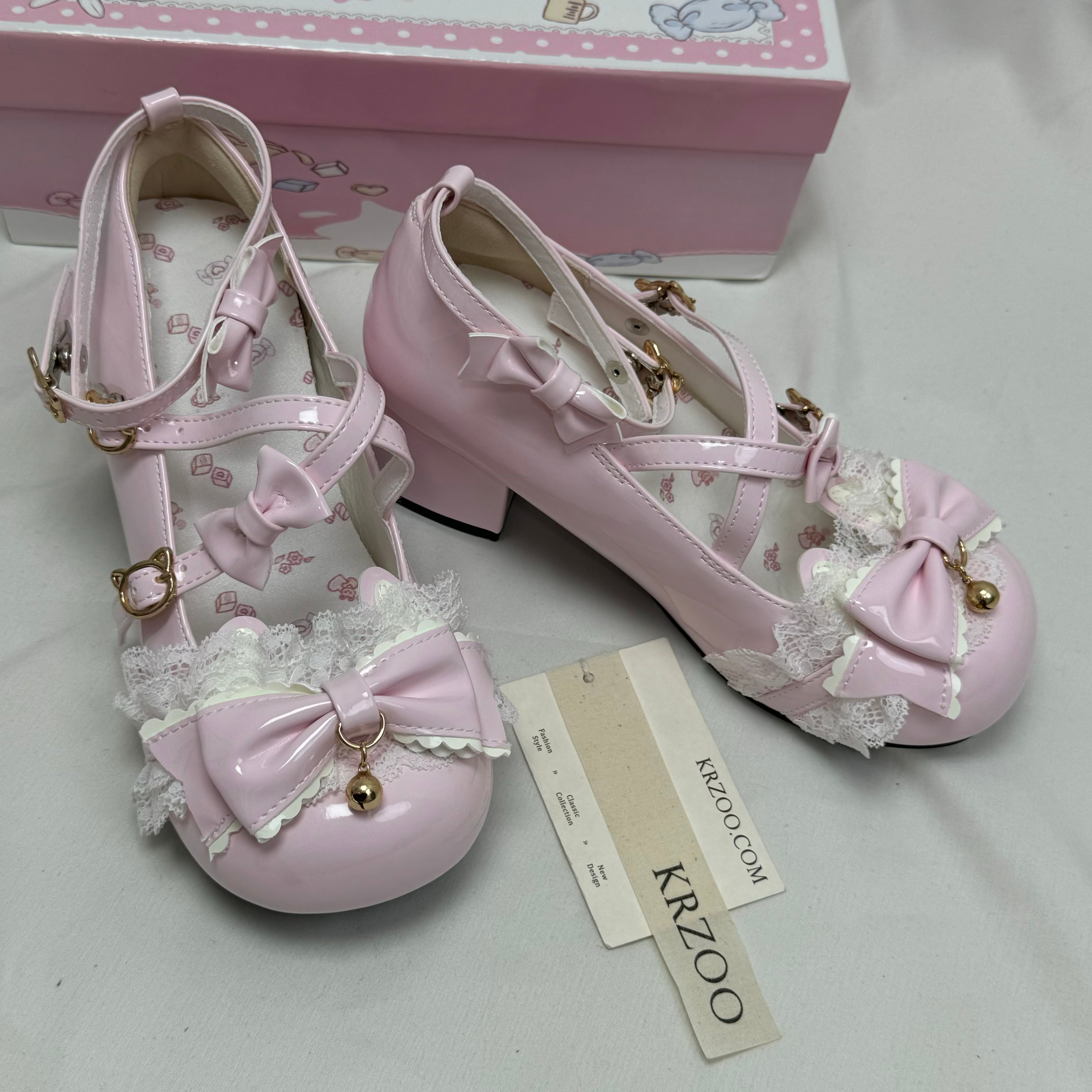 Bell-shaped bow Loliita platform shoes