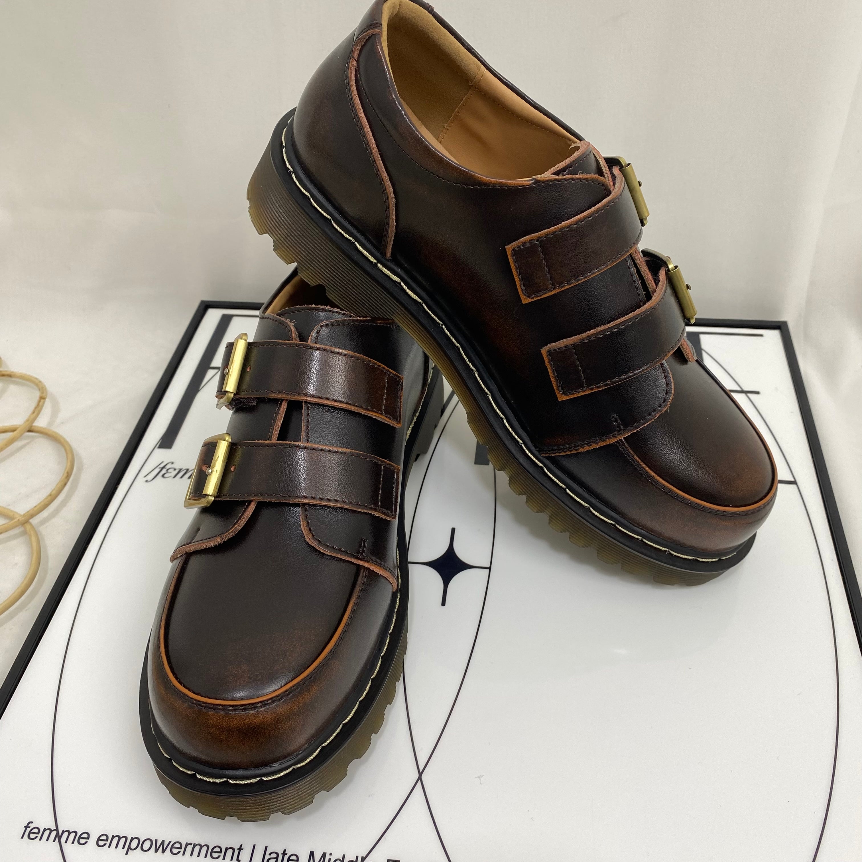 British-Style Big-Toed Leather Shoes