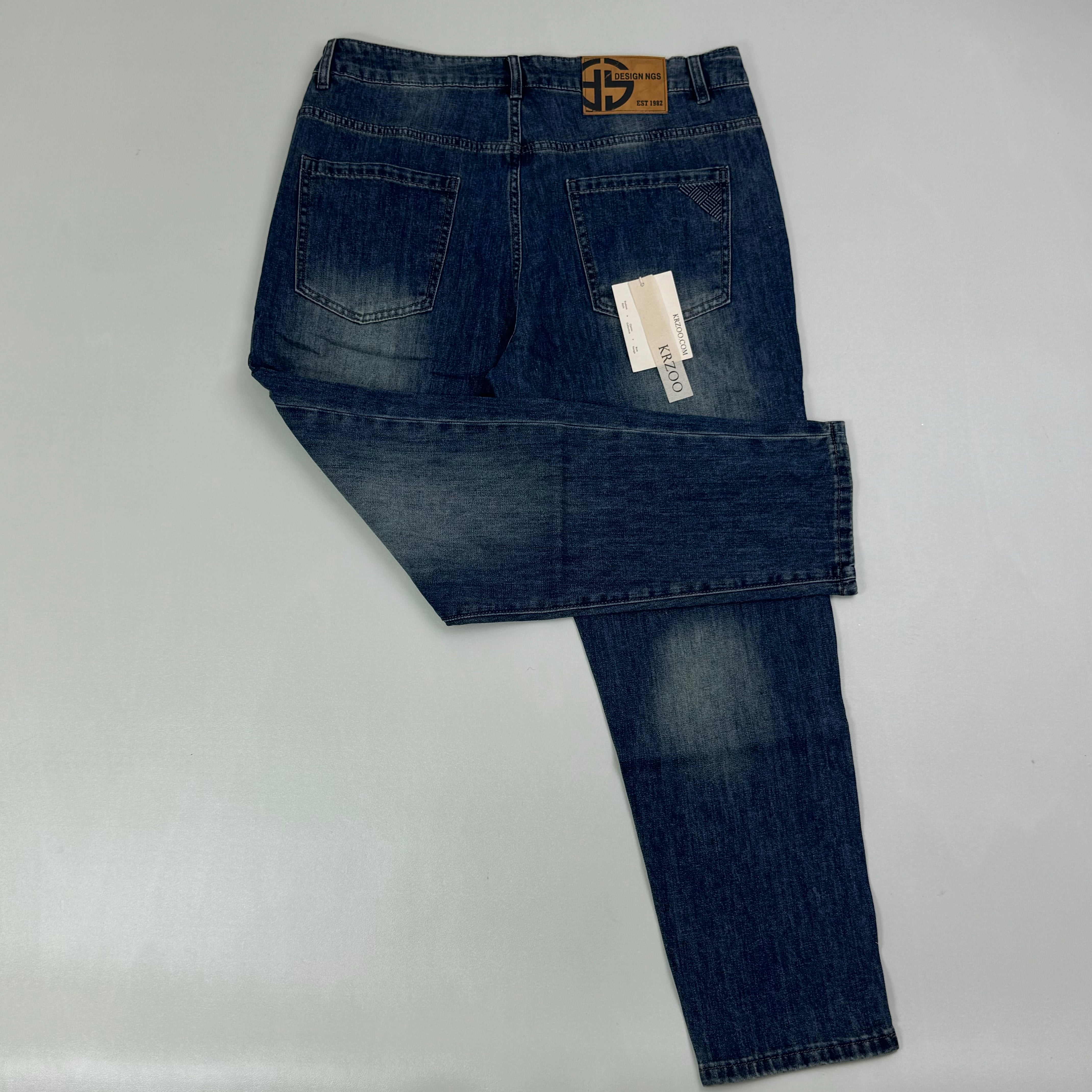 Straight-leg stretchy slim-fit jeans