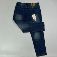 Straight-leg stretchy slim-fit jeans
