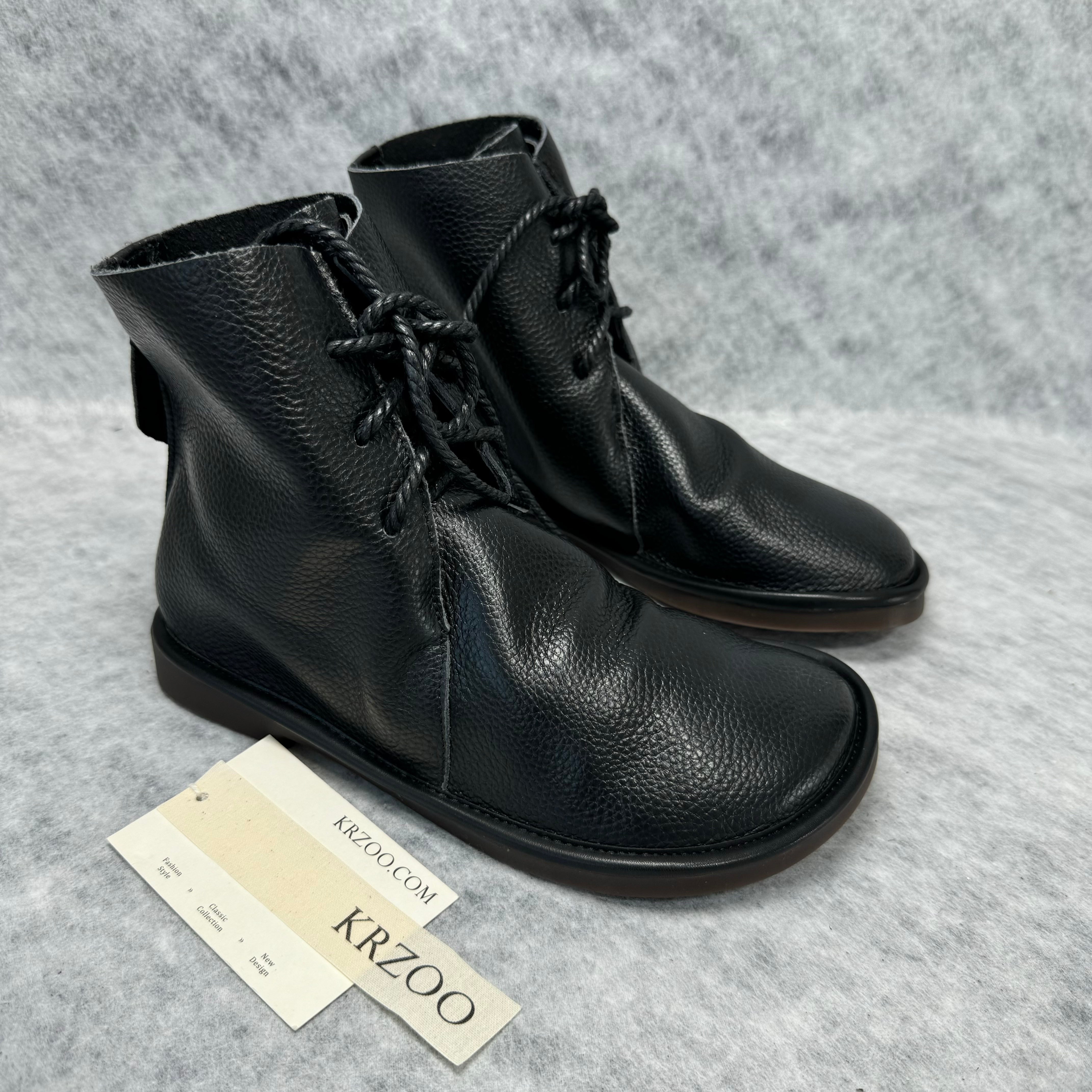 Leather soft leather sole marten boots