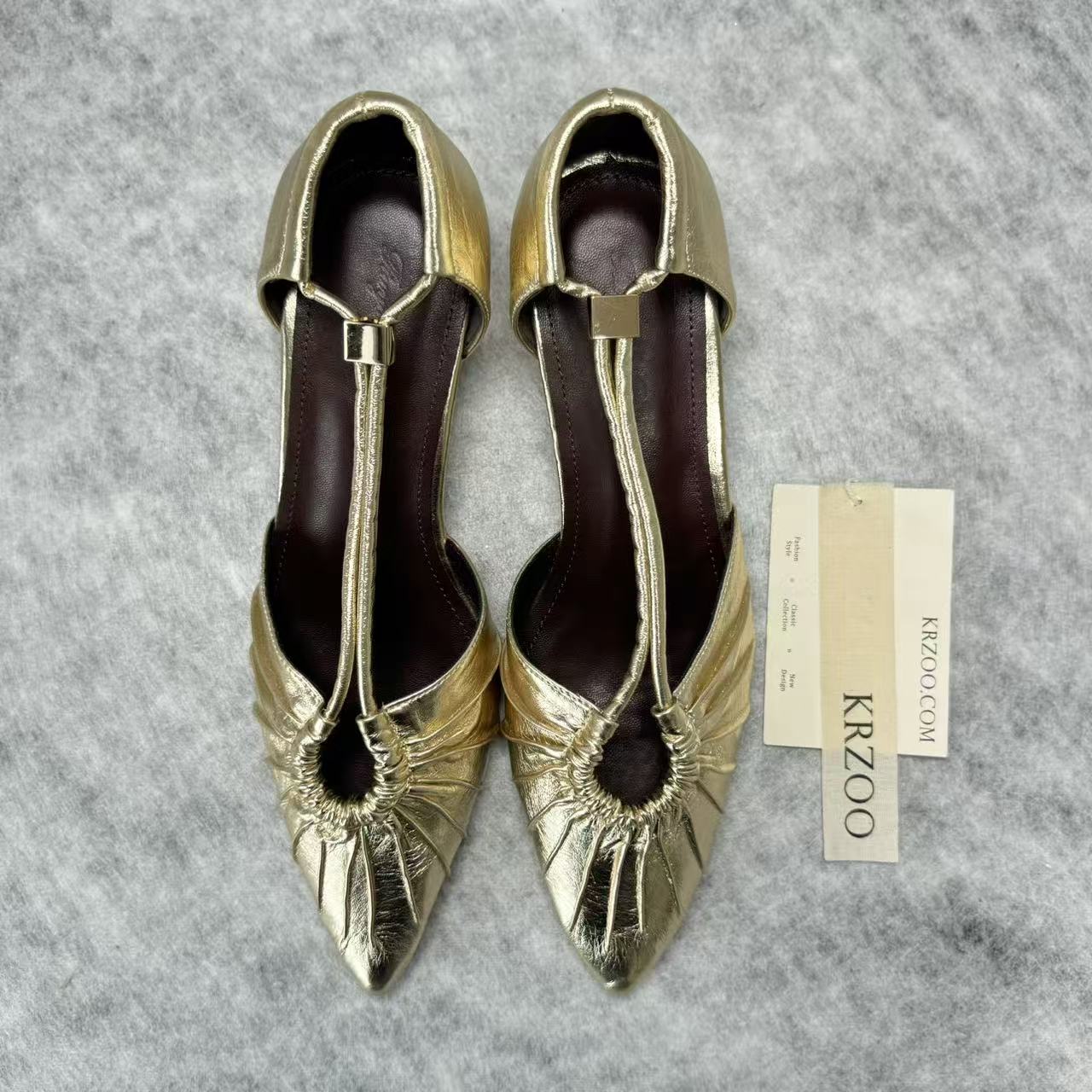 Ruffled headband open-toe thick-soled shoes