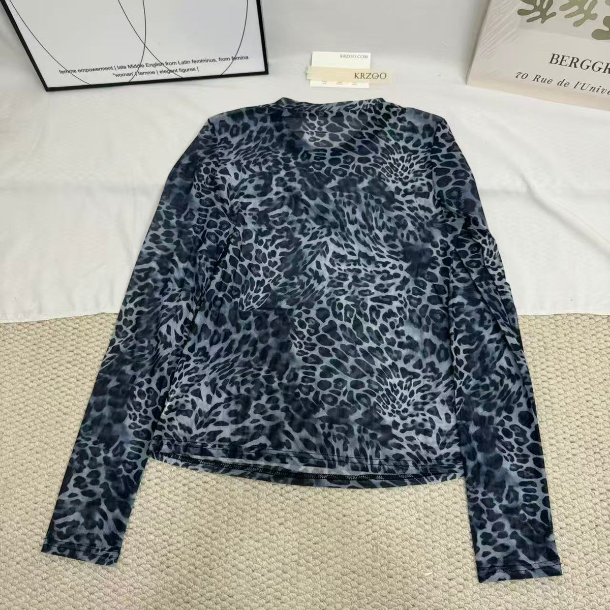 Mesh Leopard Print T-Shirt