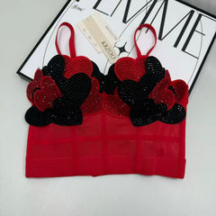 Diamond Heart-shaped Fishbone Bra