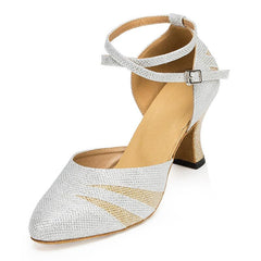Women's Sparkling Glitter Customized Heel Ballroom Dance Shoes Modern Dance Shoes