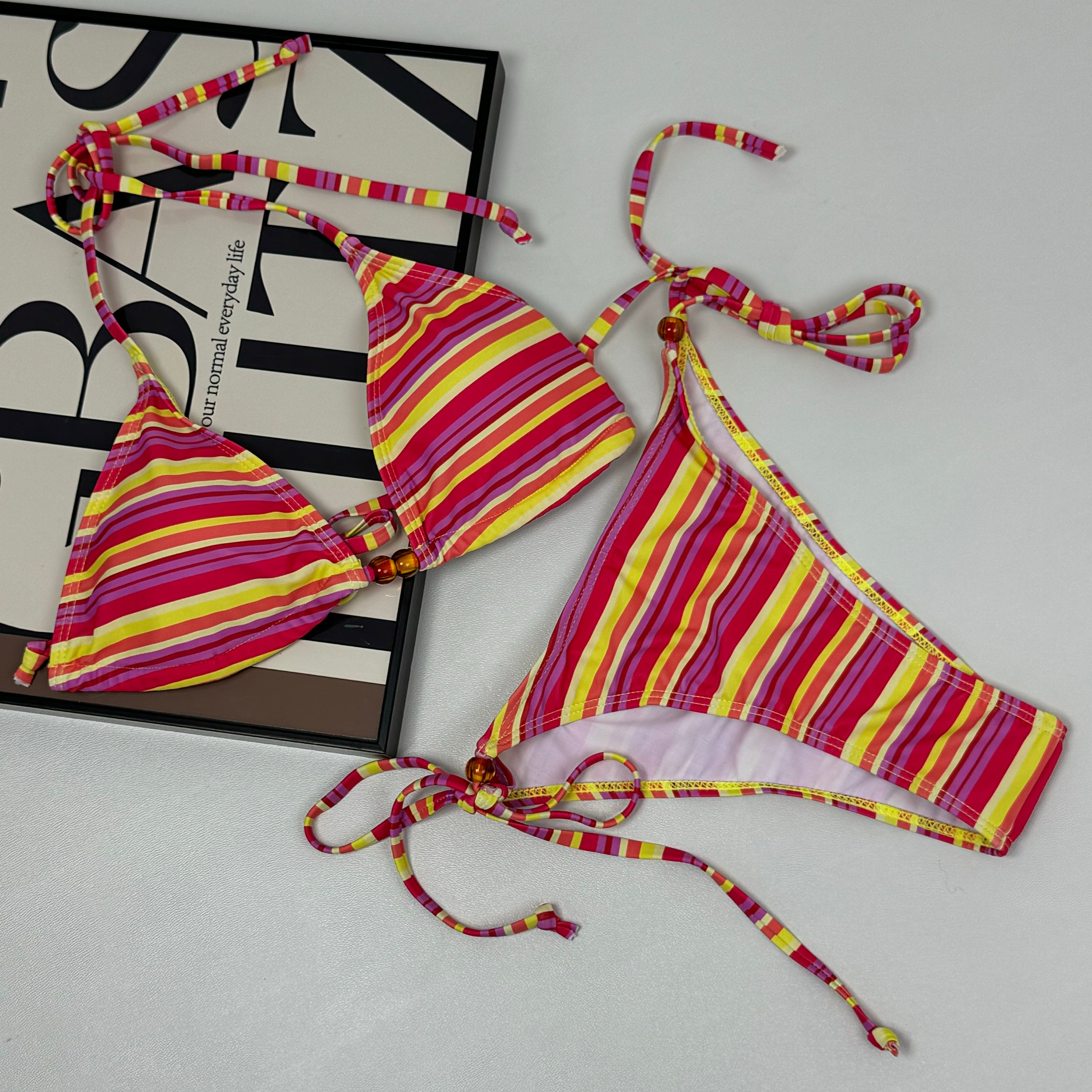 Three-piece striped sling set