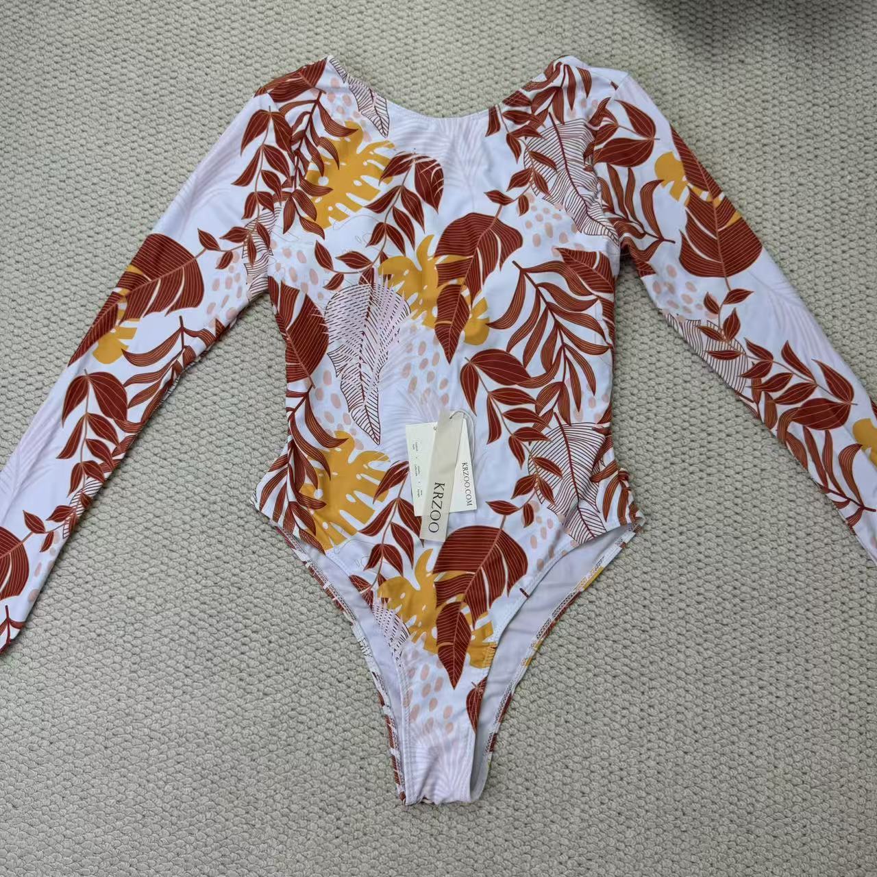 Printed sequin necktie swimming suit set