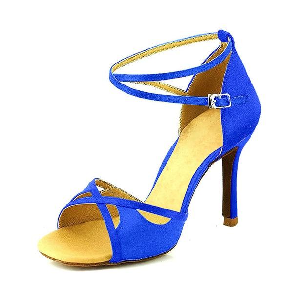 Women's Suede 9cm Heel Latin Salsa Dance Shoes Ballroom Dance Shoes