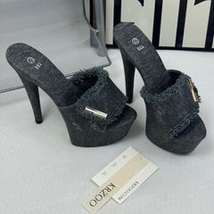 Low heel waterproof platform high heel shoes