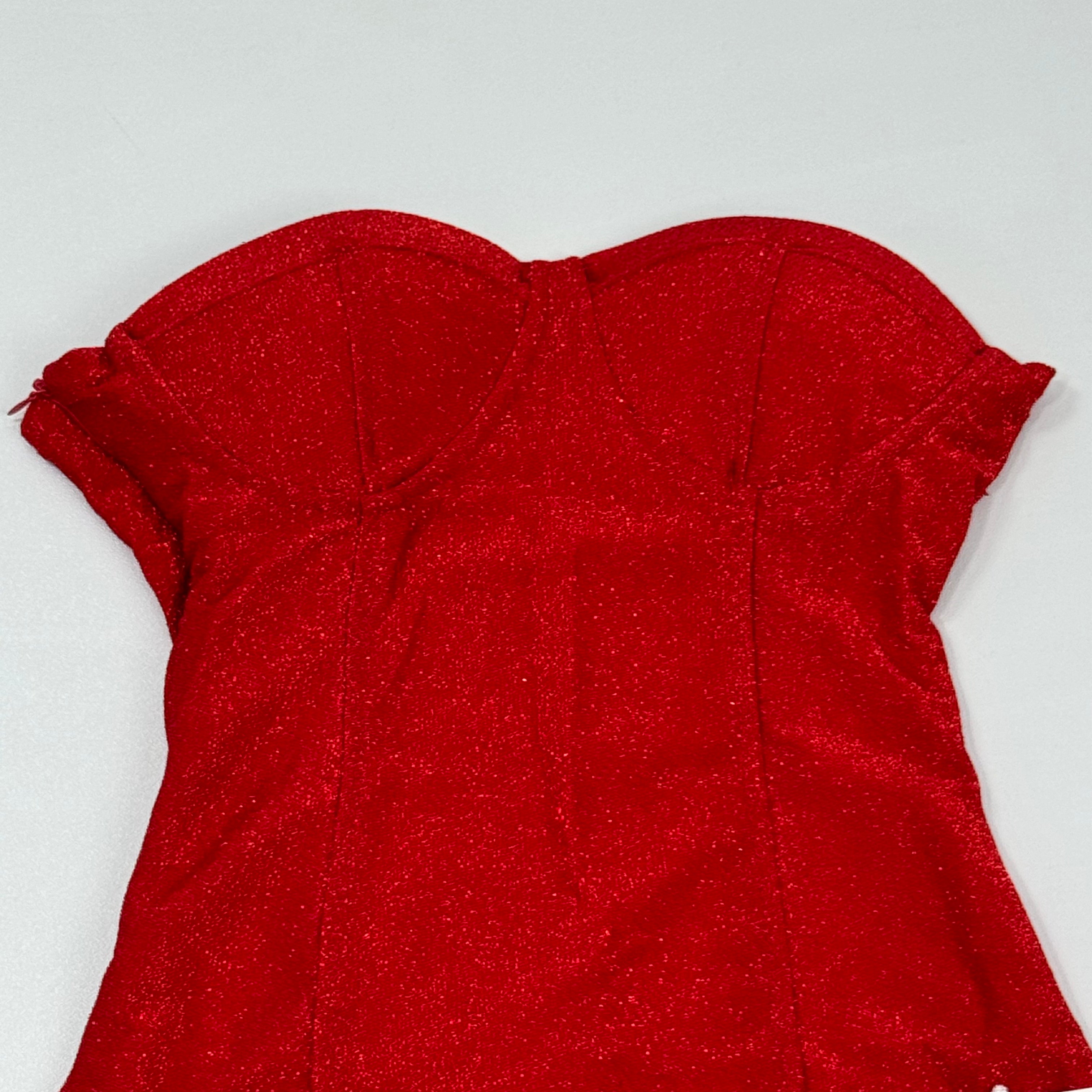 Form-fitting slimming plunging-neck dress
