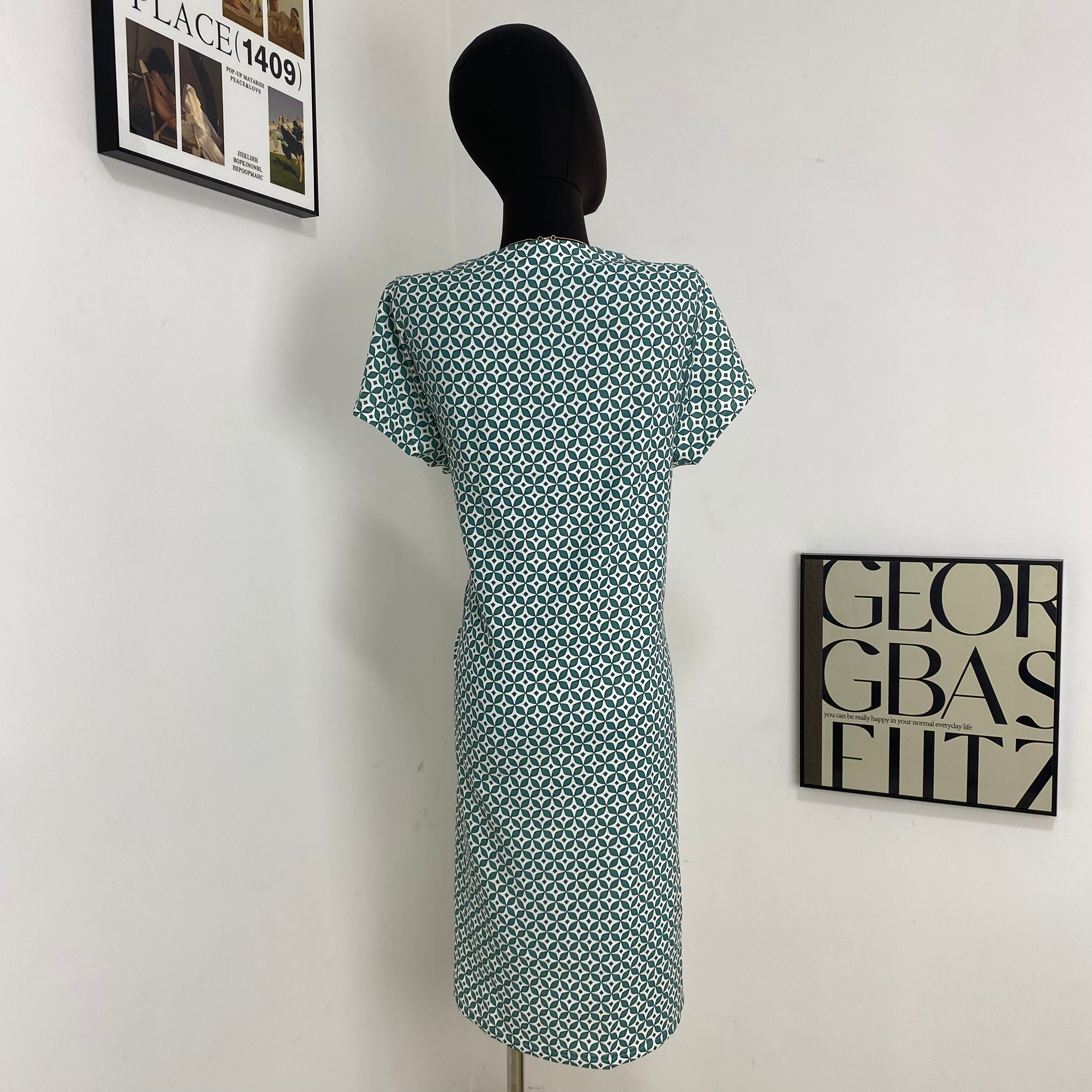 3D Floral Print Loose Dress