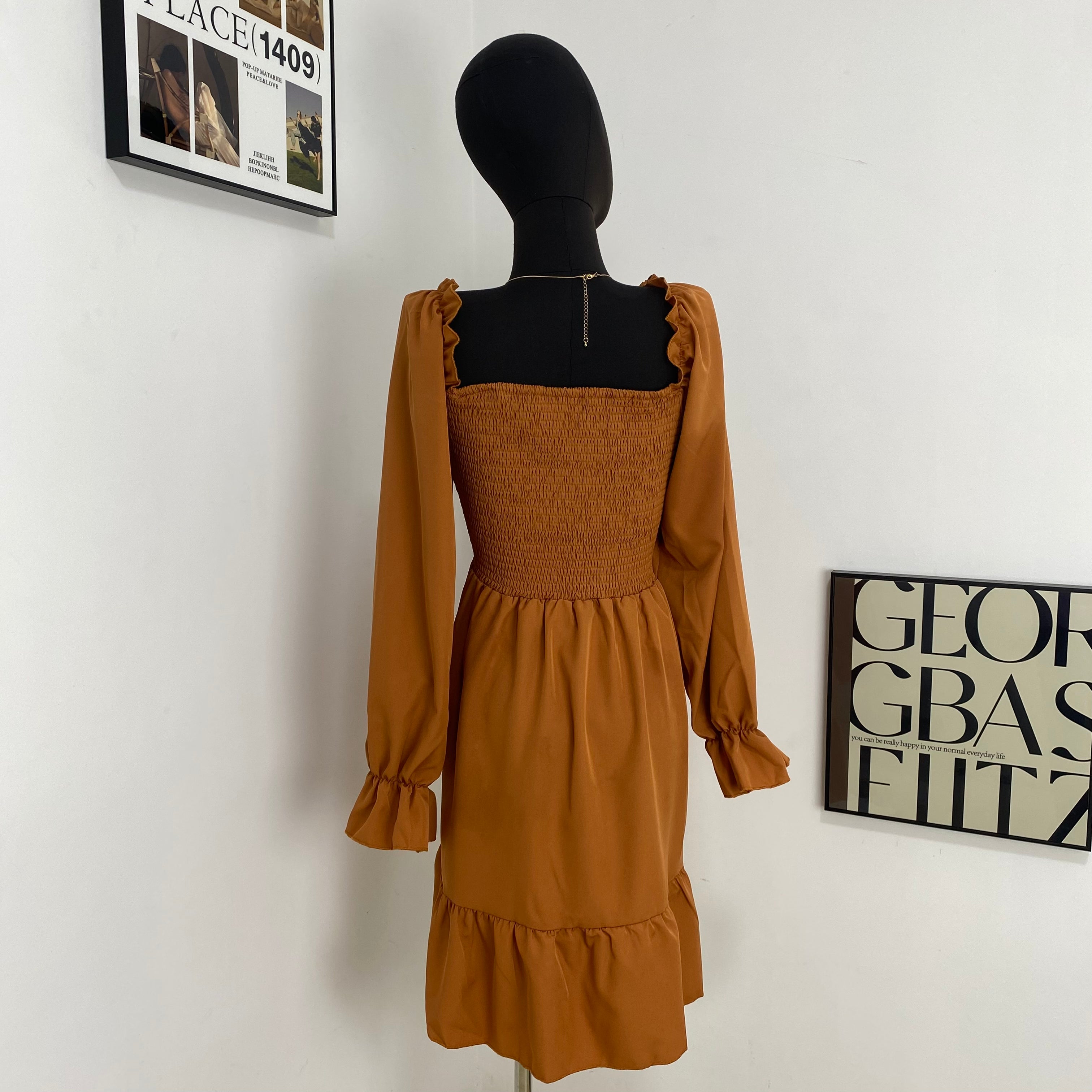 Parallel Crepe Bodice Dress