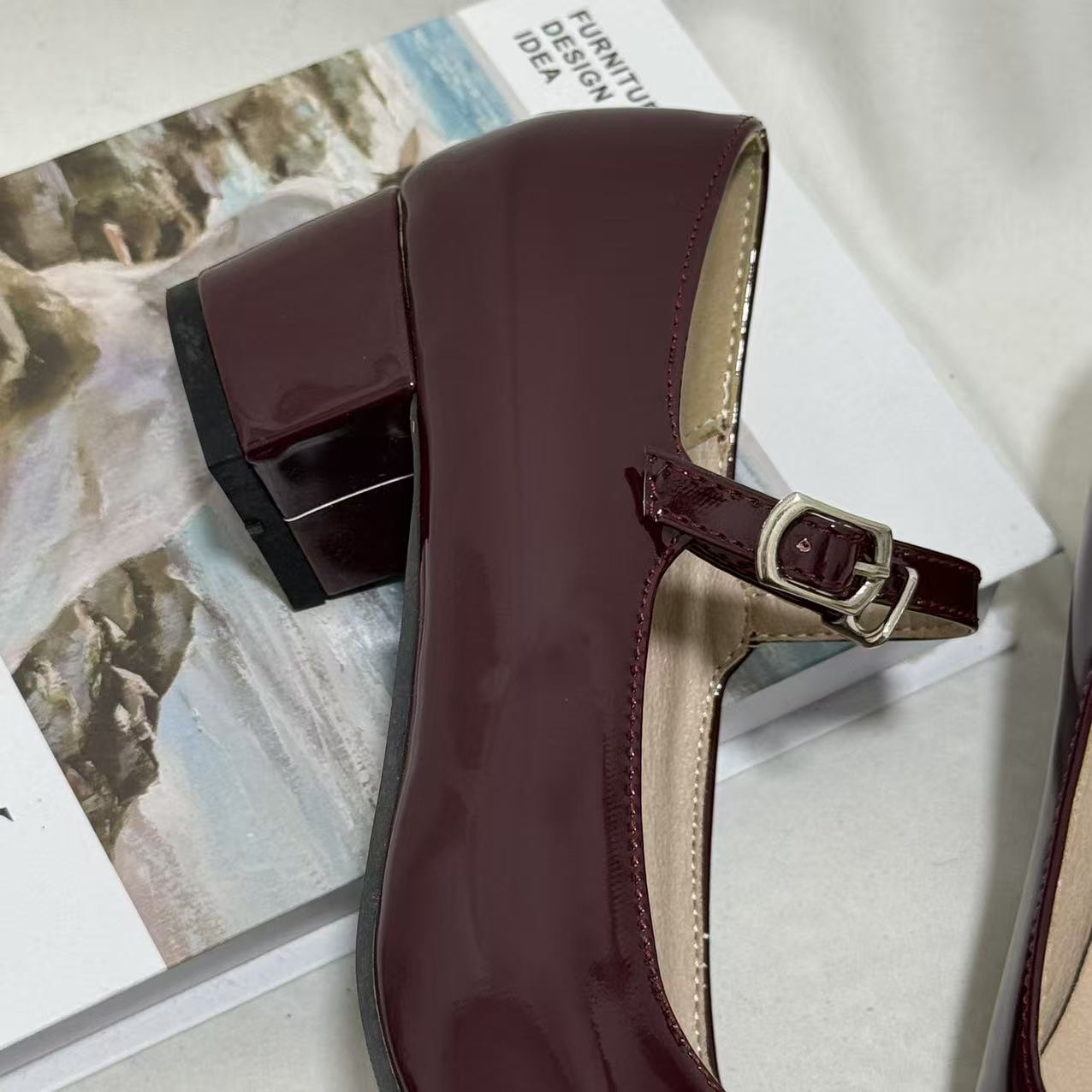 Leather Buckle Mary Janes