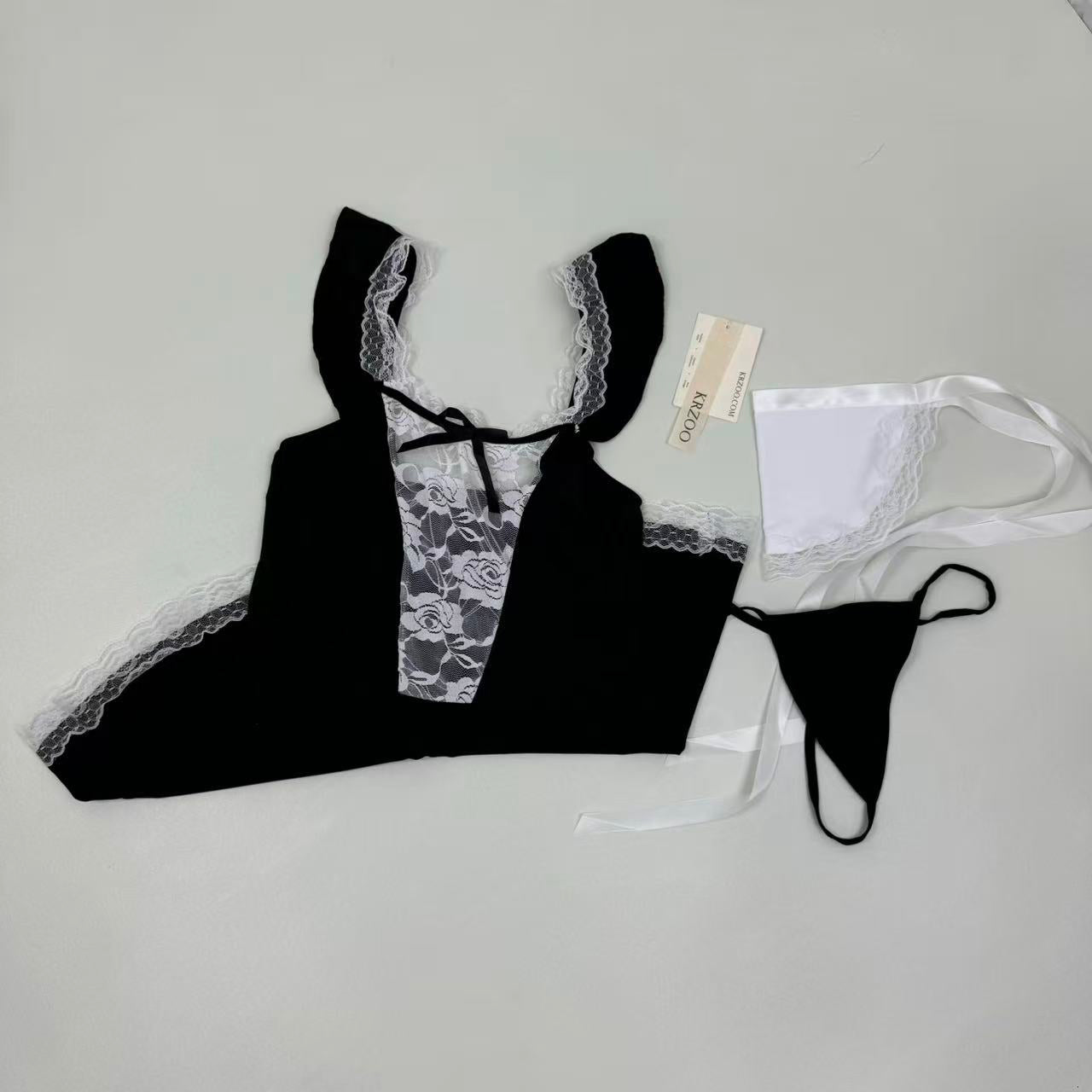Sexy uniform with lace maid outfit