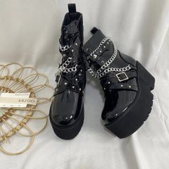 Metal Chain Martin Boots