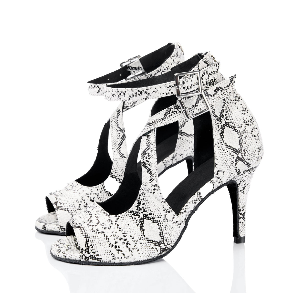 Women's Leatherette Customized Heel Dance Boots Salsa Dance Shoes