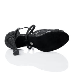 Women's Sparkling Glitter Customized Hee Latin Shoes Salsa Shoes Ballroom Dance Shoes