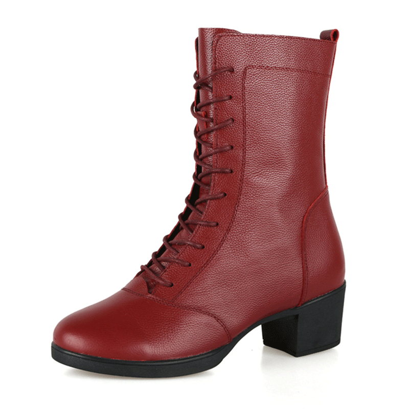 Women's Leatherette 5cm Heel JazWith Lace-up Dance Boots JazDance Shoes