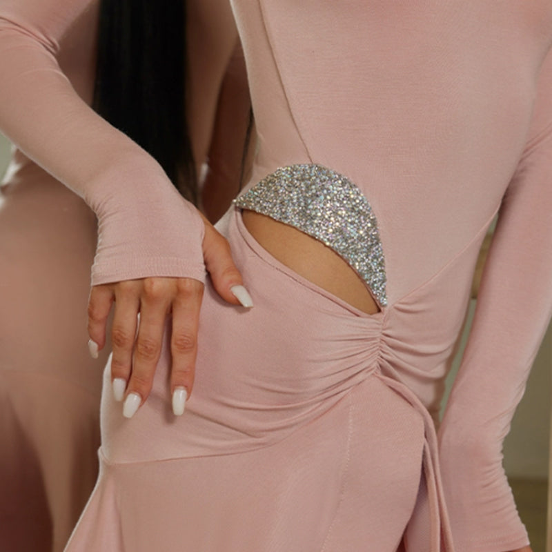 Women's One-Shoulder Long Sleeve Dance Dress DanceWear