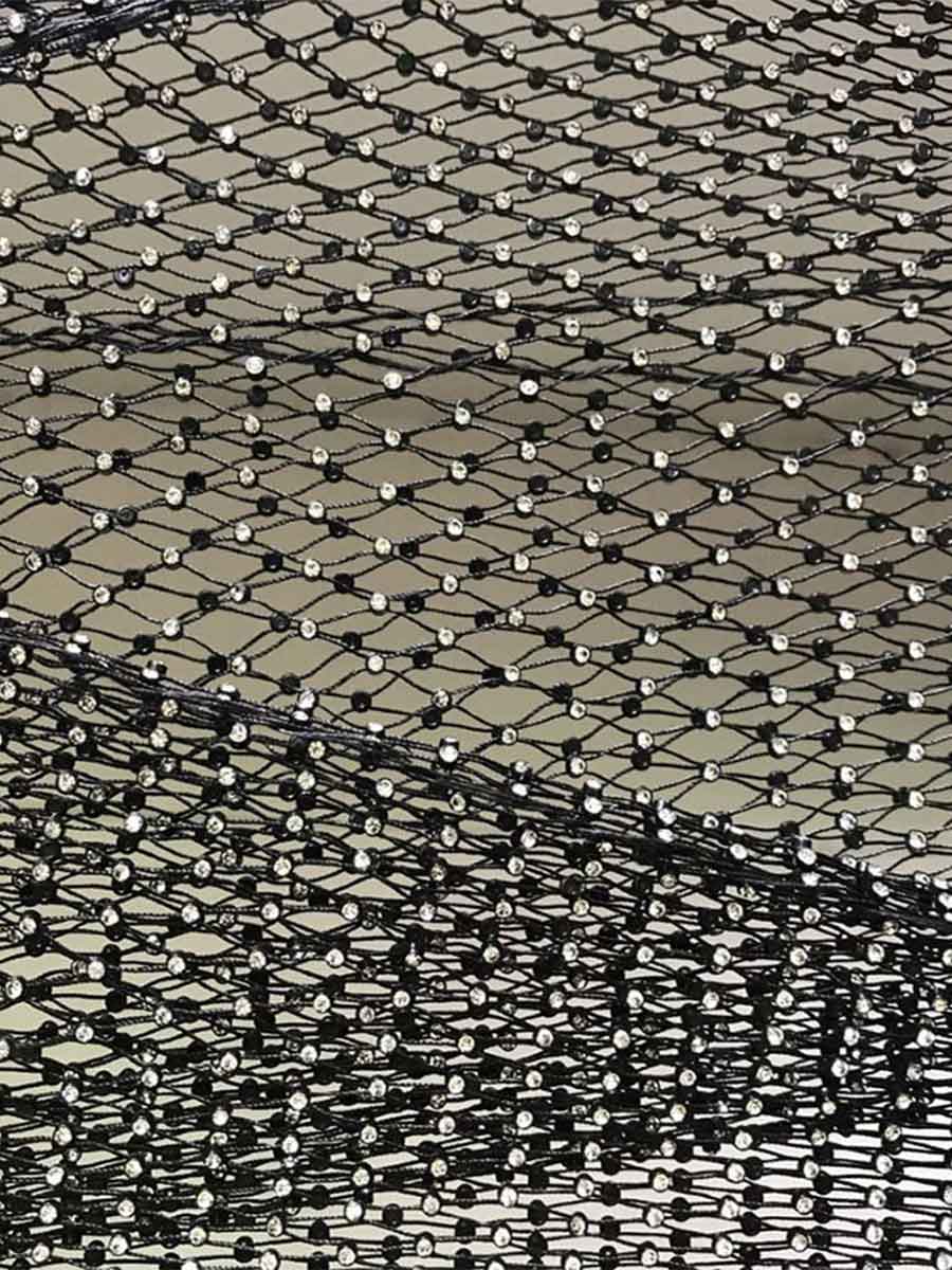 Fishnet Hollow Pantsâ€?Sheer Rhinestone Pants