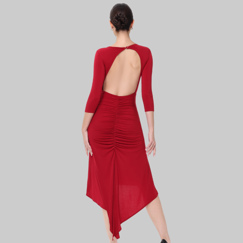 Customisable-Women's Red Dance Wear Dance Dress Performance Wear