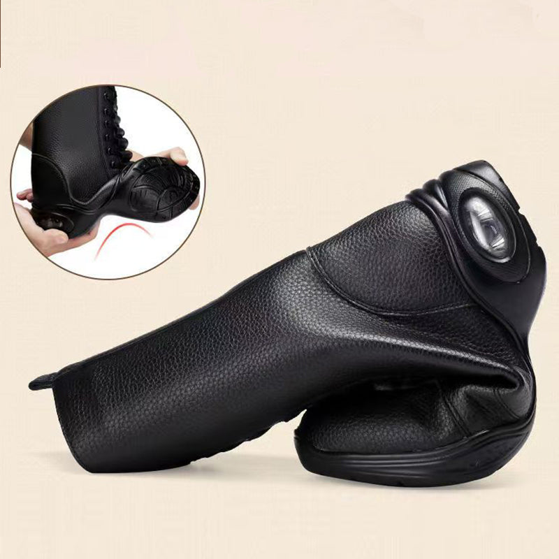 Women's Leatherette 4.5cm Heel Boots JazWith Lace-up Dance Boots Dance Shoes
