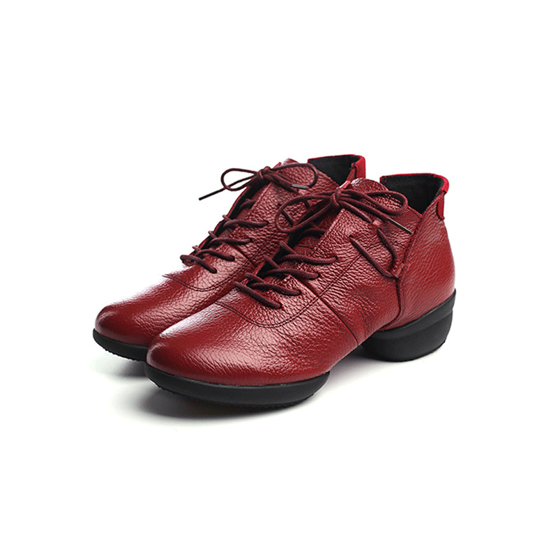 Women's 4cm Training Practice Outdoor Mesh Lace-up Dance Shoes JazDance Shoes