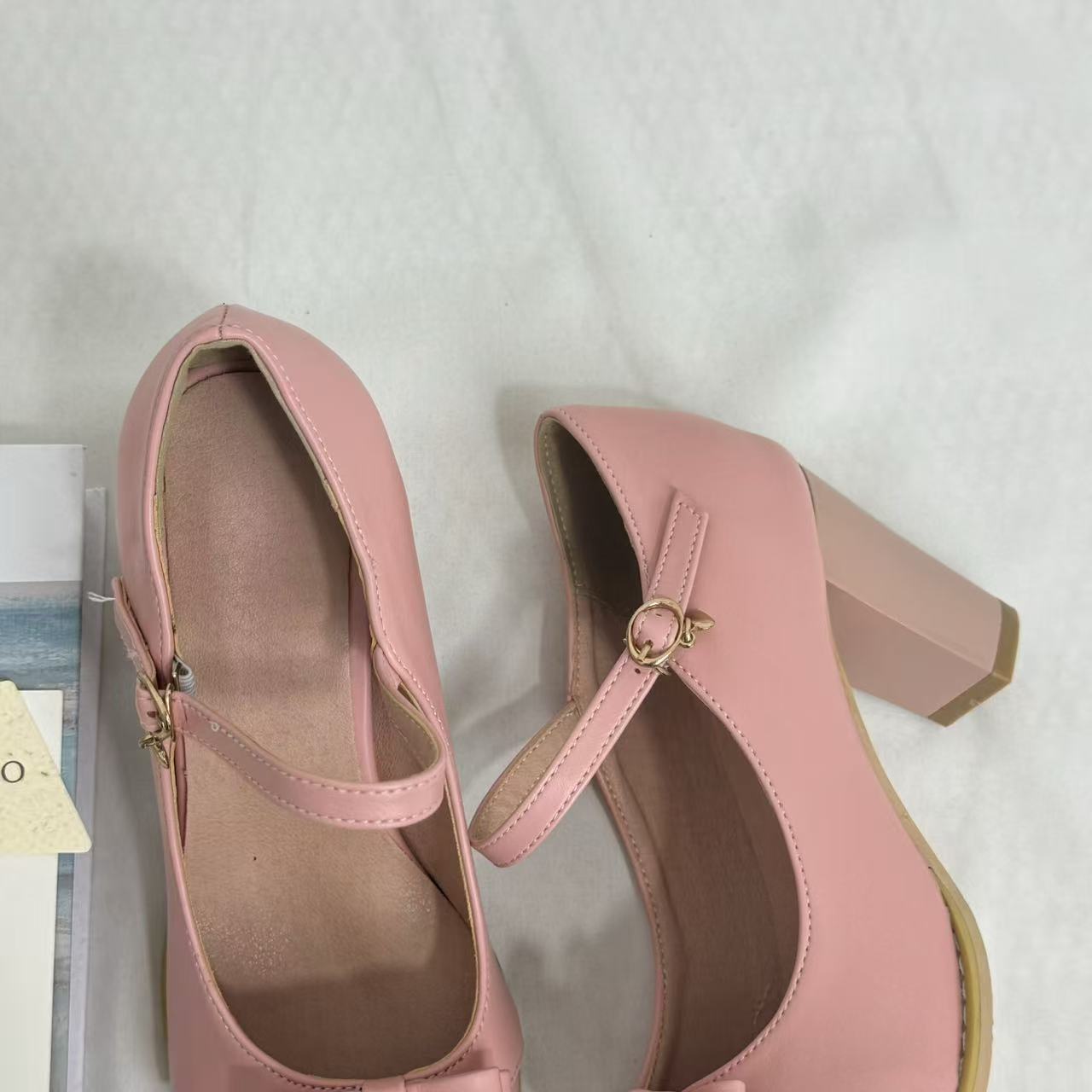 Color-Block Burnout T-Strap Sandals