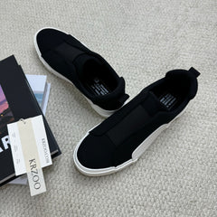 One kick of an unlaced shoe