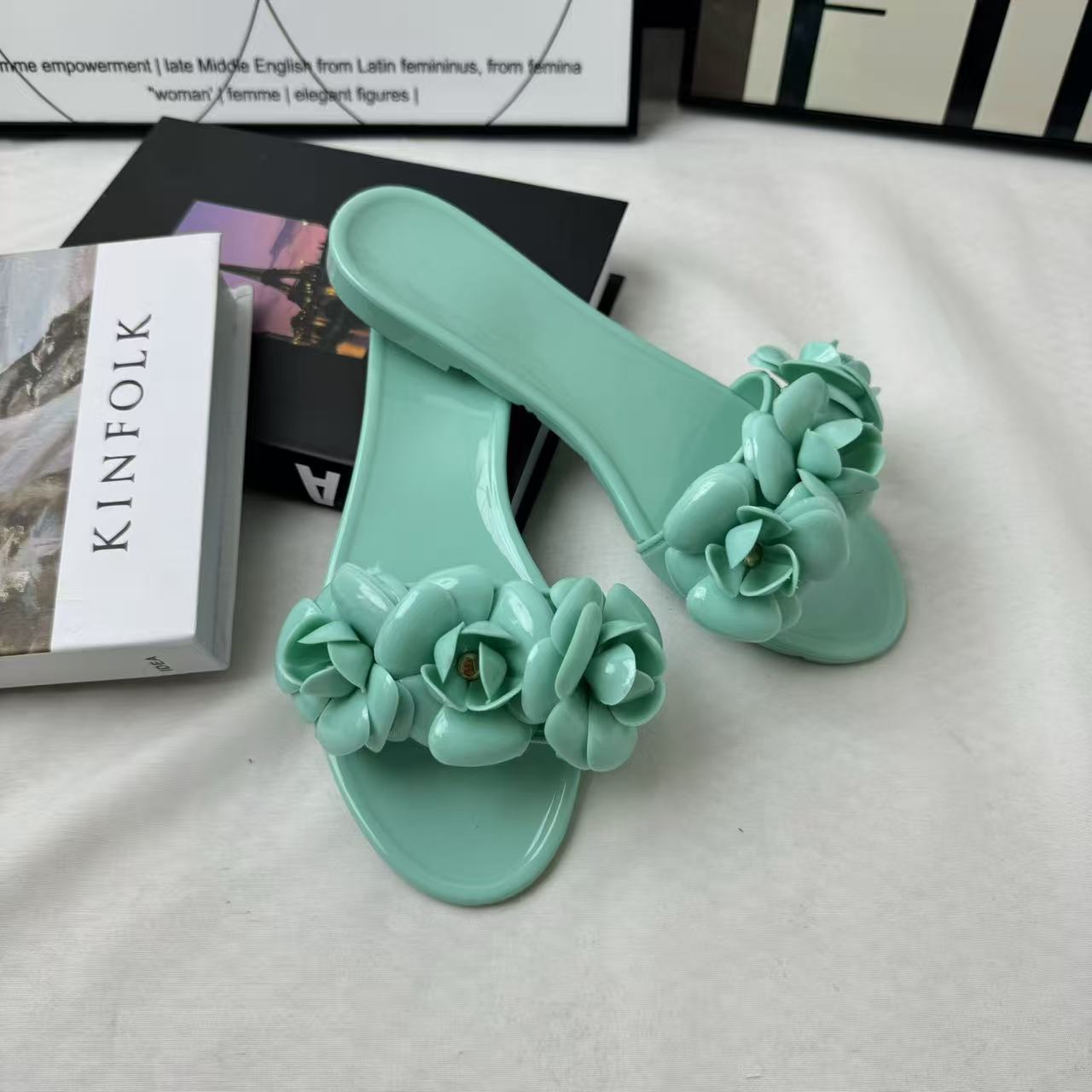 Camellia Flower One-Piece Shoes