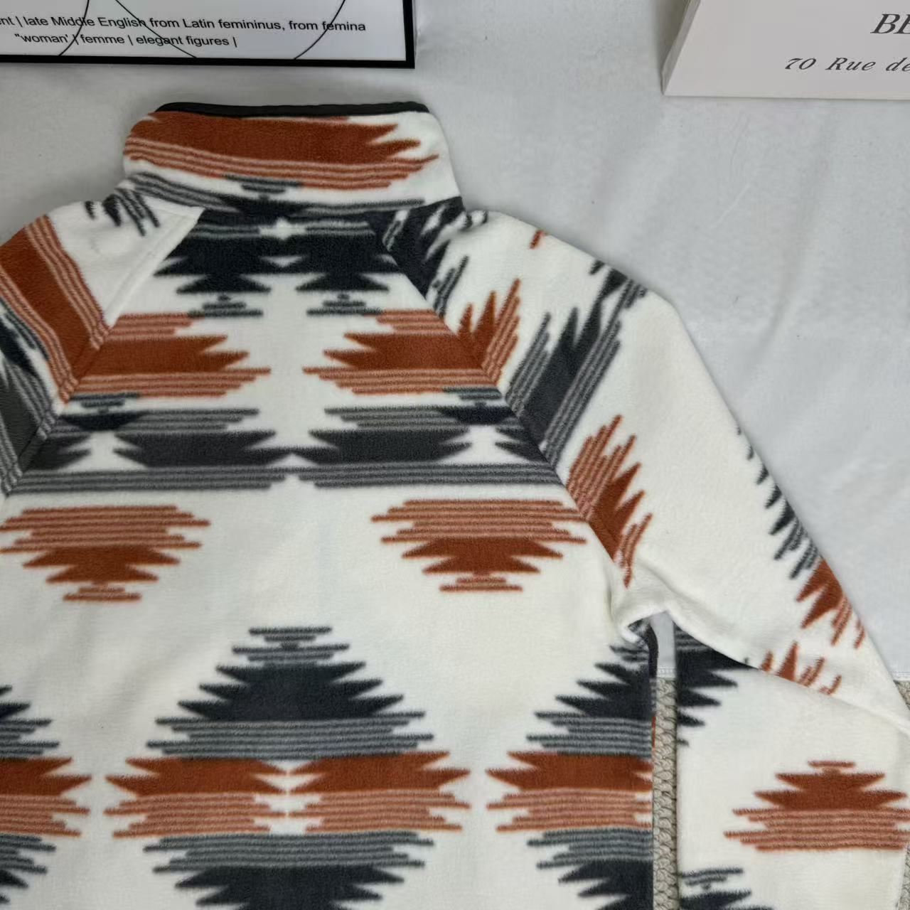 Color-Blocked Lapel Plush Jacket