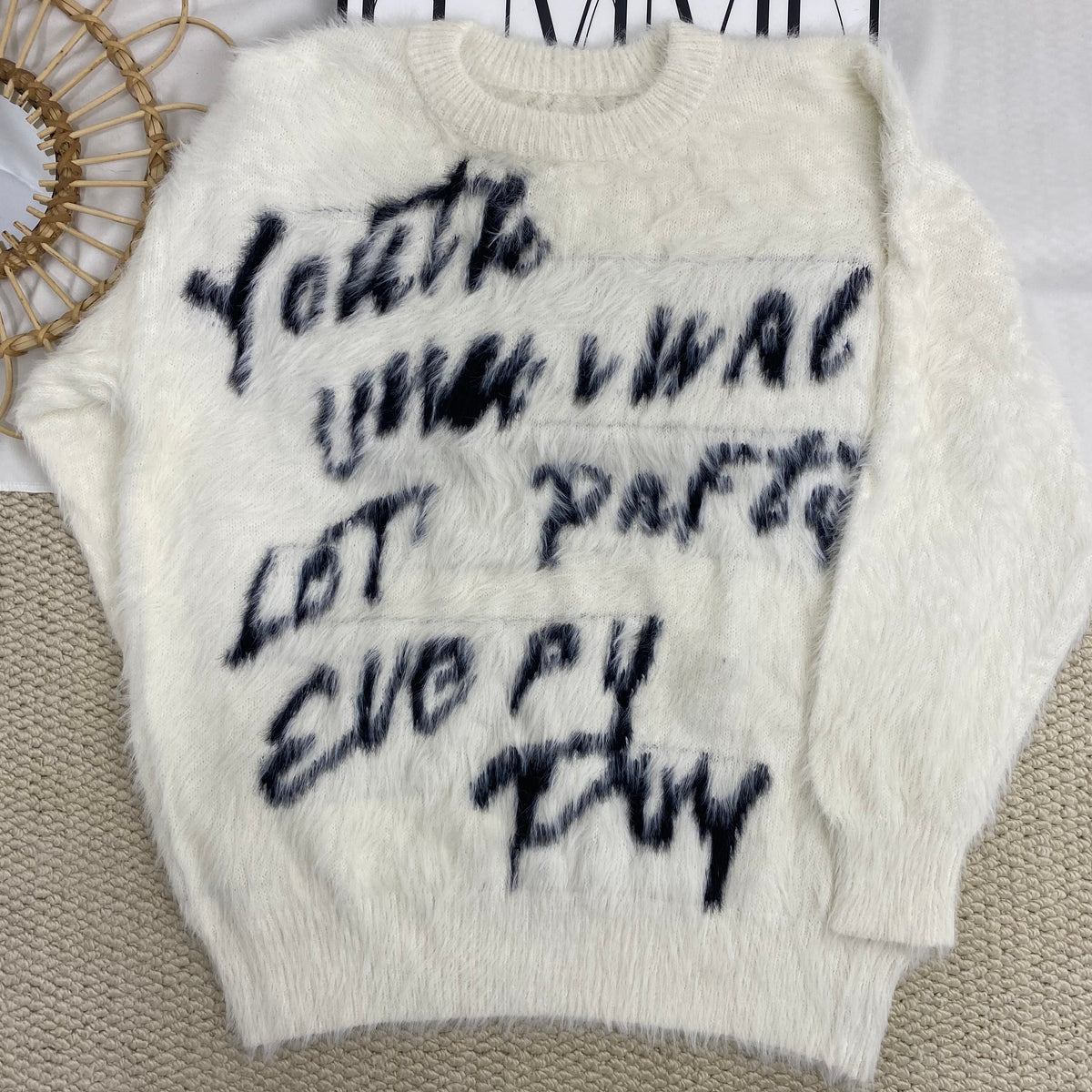 Personalized Letter Embroidered Sweater
