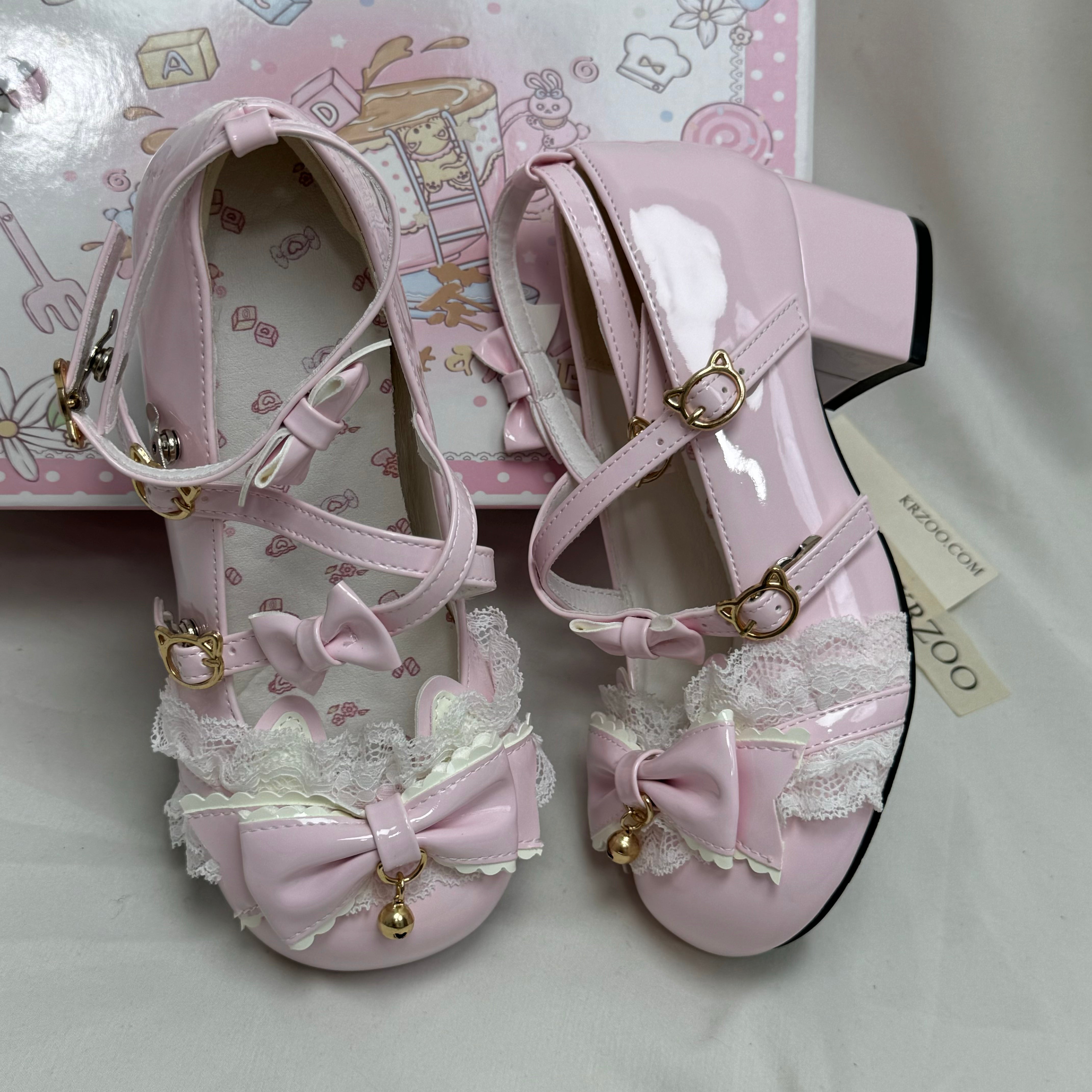 Bell-shaped bow Loliita platform shoes