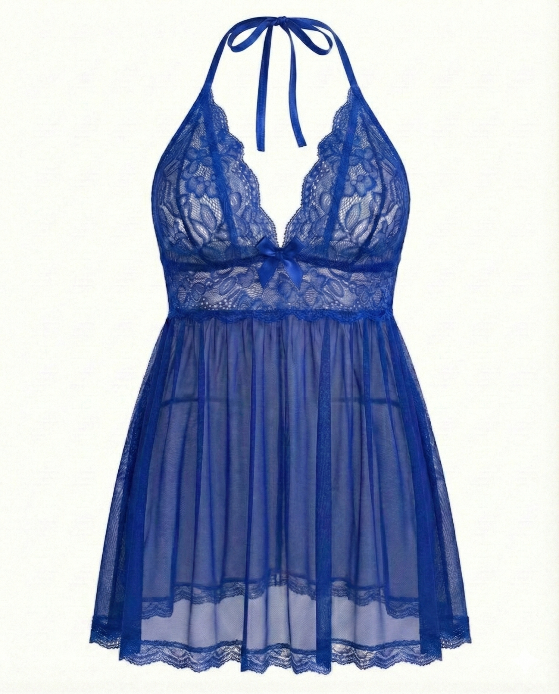 Women's Plus Size Lace Babydoll â€?Mesh Chemise Sleepwear