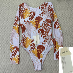 Printed sequin necktie swimming suit set