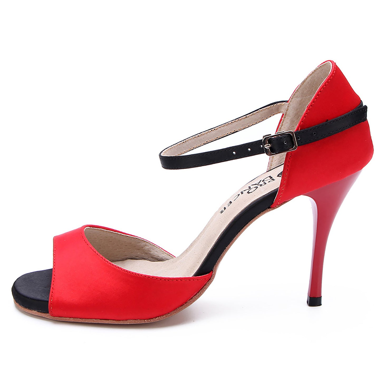 Women's Silk Red 9.5cm/7.5cm Heels Ballroom Shoes Tango Shoes
