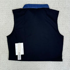 Fake collar waffle shirt